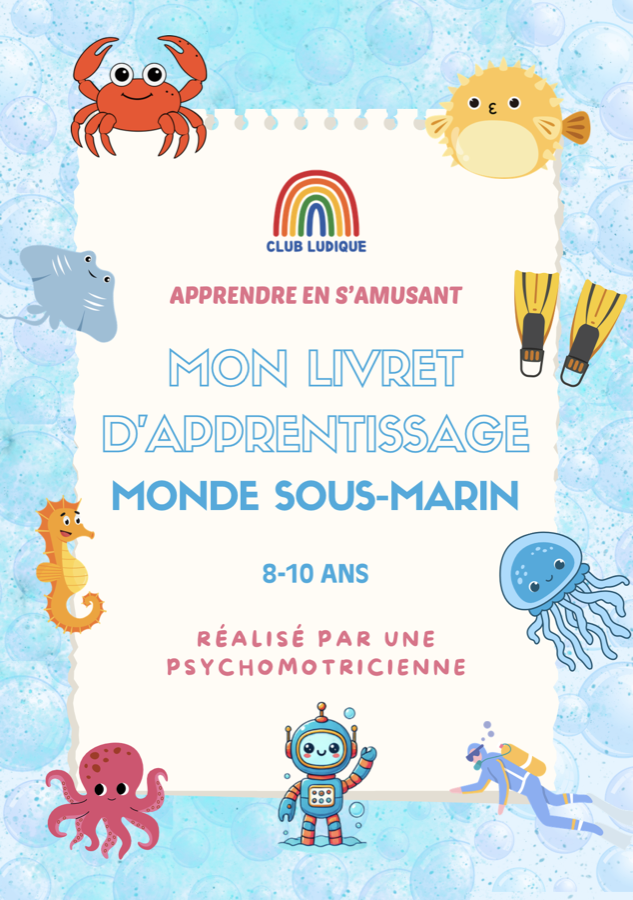 Couverture du cahier d'activités Les Fonds marins